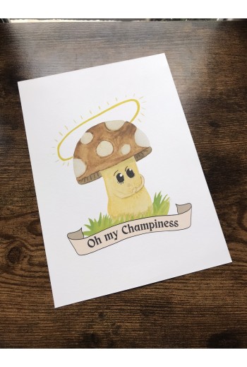 Print A5 "Oh my Champiness"